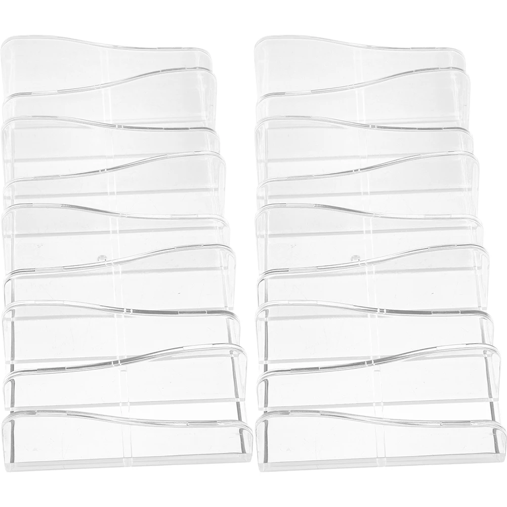 

2pcs Eyeshadow Palette Organizer Clear Divided Makeup Storage Box Countertop Holder Scratch Resistant Long Lasting For