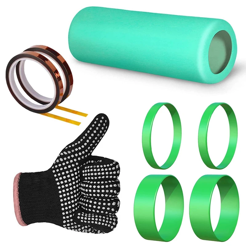 Sublimation Blanks Silicone Kits For 20Oz Skinny Straight Cups With Heat Resistant Gloves And Transfer Tapes For DIY Art