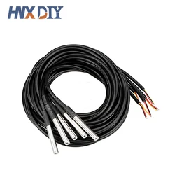 10PCS Waterproof 18B20 Temperature Probe DS18B20 Temperature Sensor Stainless Steel Package 1Meter/2Meter/3Meters Wire