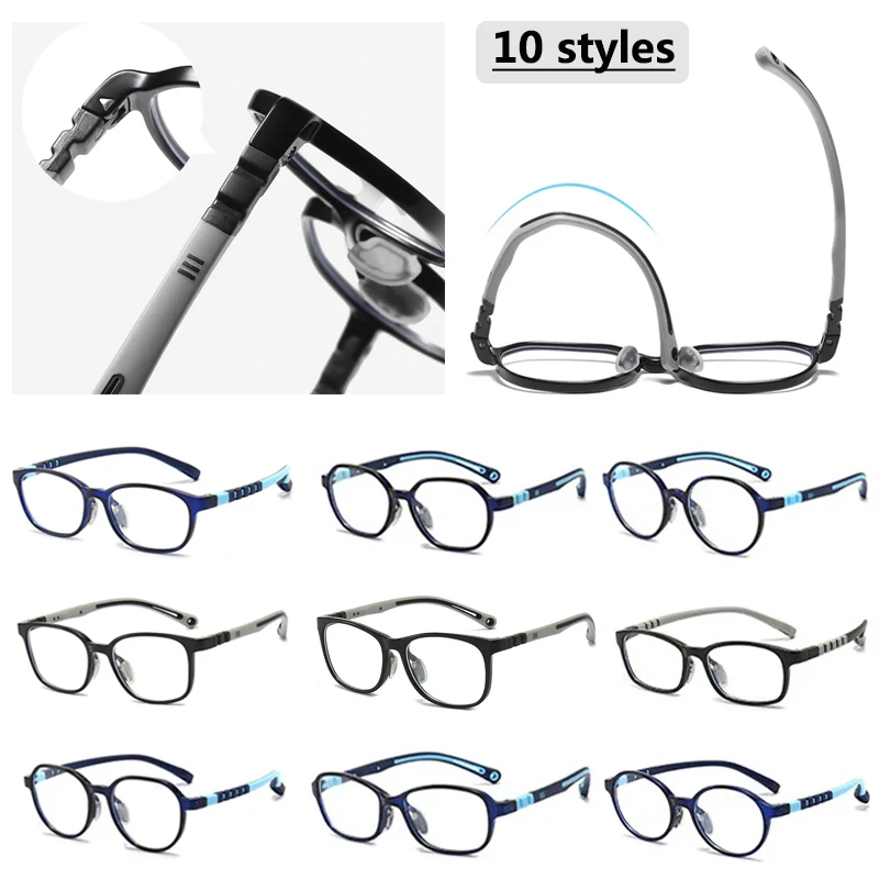 

Children Student Square Glasses Frames Professional Soft Silicone Eyeglasses Teenage Boys Girls Spectacles Round Kids Eyewears
