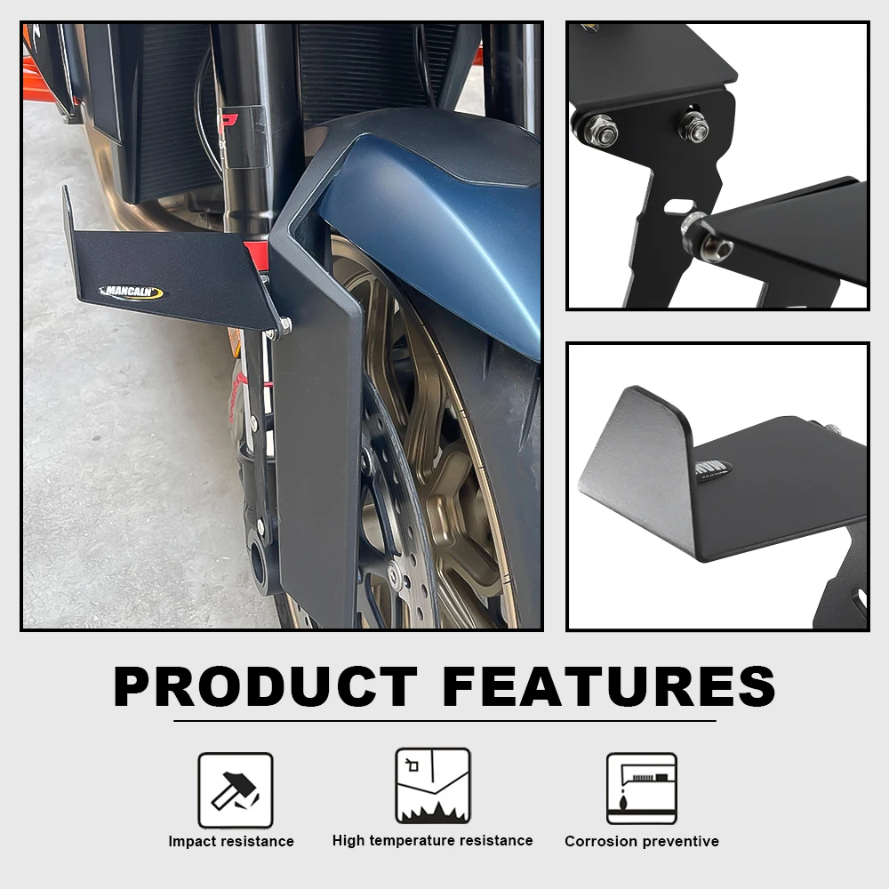 Motorcycle Front Fender Fixed Wing, Adjustable Aerodynamic Wing Suitable For Kawasaki ZX-4R, ZX-4RR, ZX-25R, SE, 2020-2024