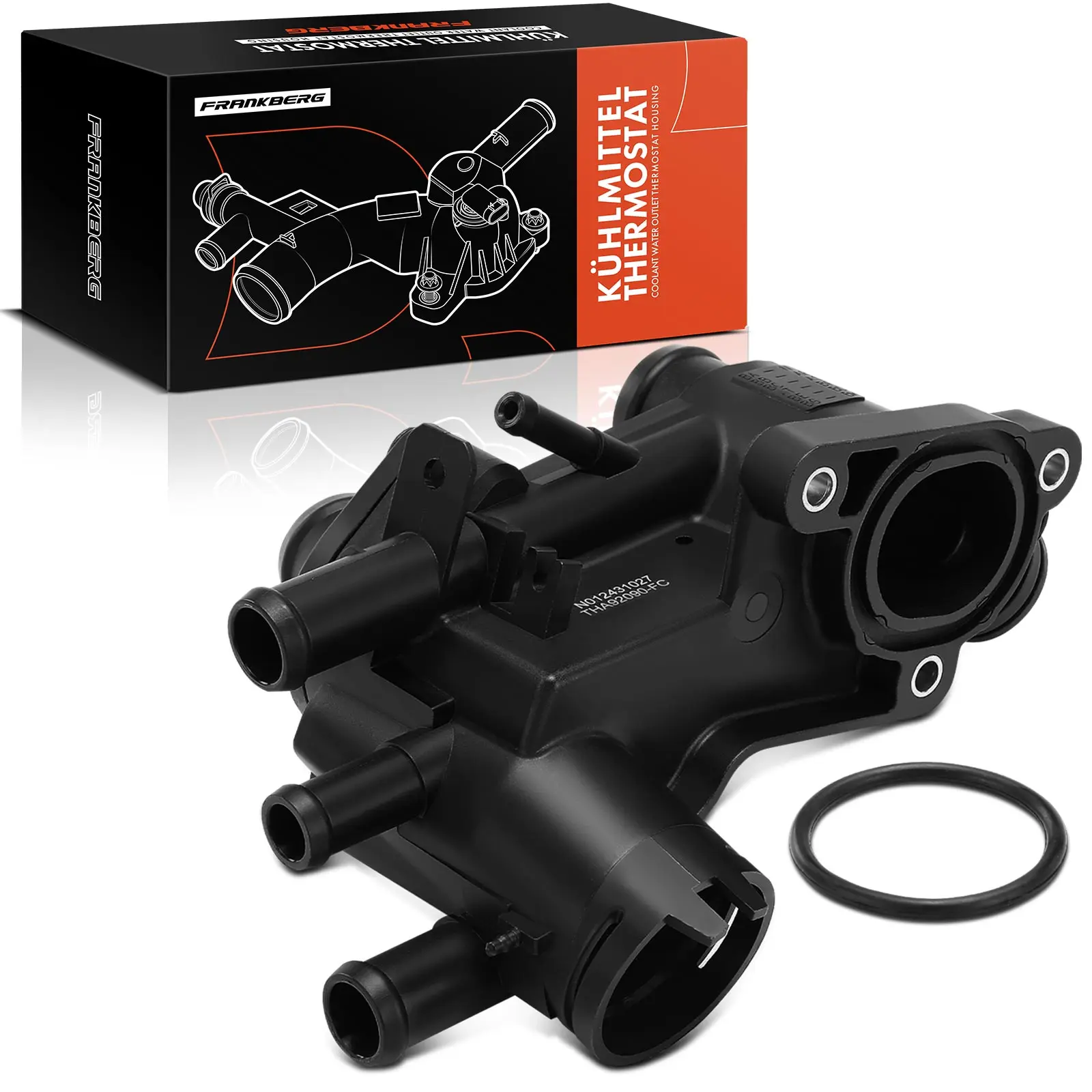 Frankberg 1x Thermostaat Koelvloeistof voor VW Polo 6N2 Lupo 6E1 6X1 Seat Arosa 6H1 Ibiza II 1.4L 032121111BB V15992090 0321211AF