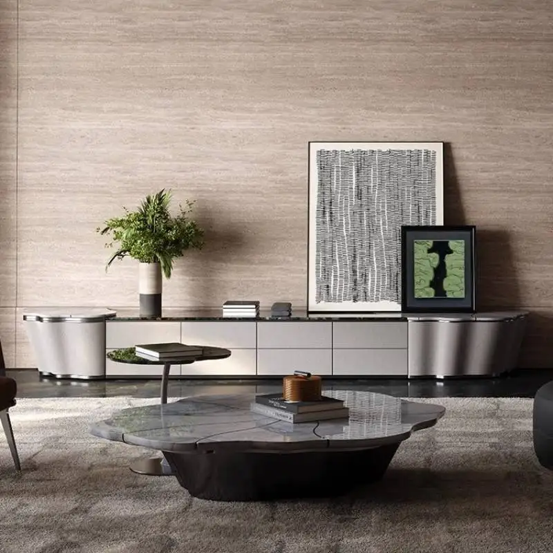Classic Nordic Tv Cabinet Drawers Storage Gray Designer Modern Tv Cabinet Living Room Luxury Fernseher Tisch Furniture Home