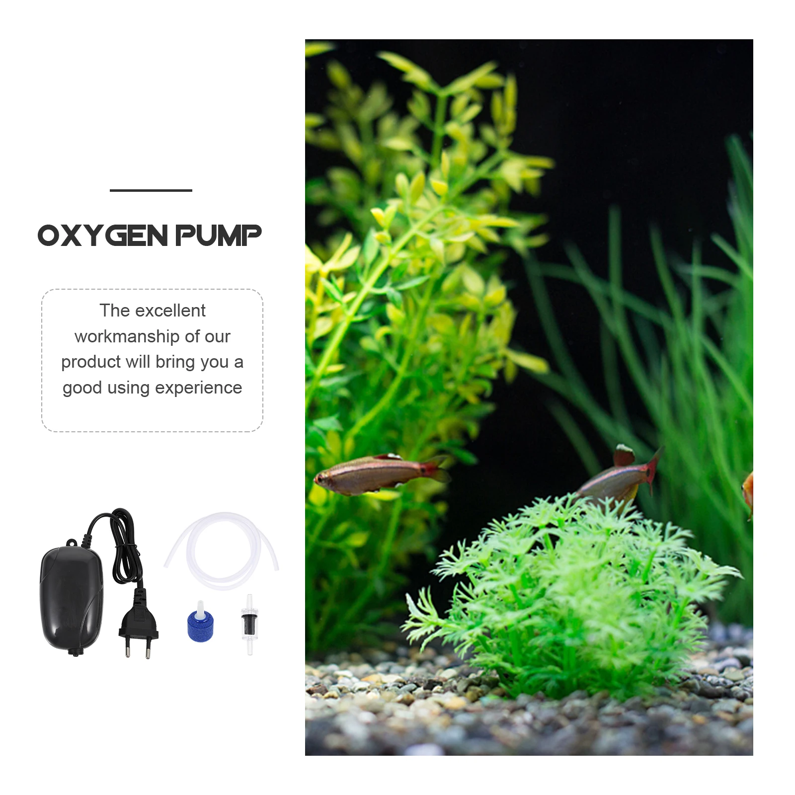 

Fish Tank Oxygen Pump 3W RS290 Single Head High Quality Material Stable Performance Aerator Air Pump for Aquarium Pet Supplies
