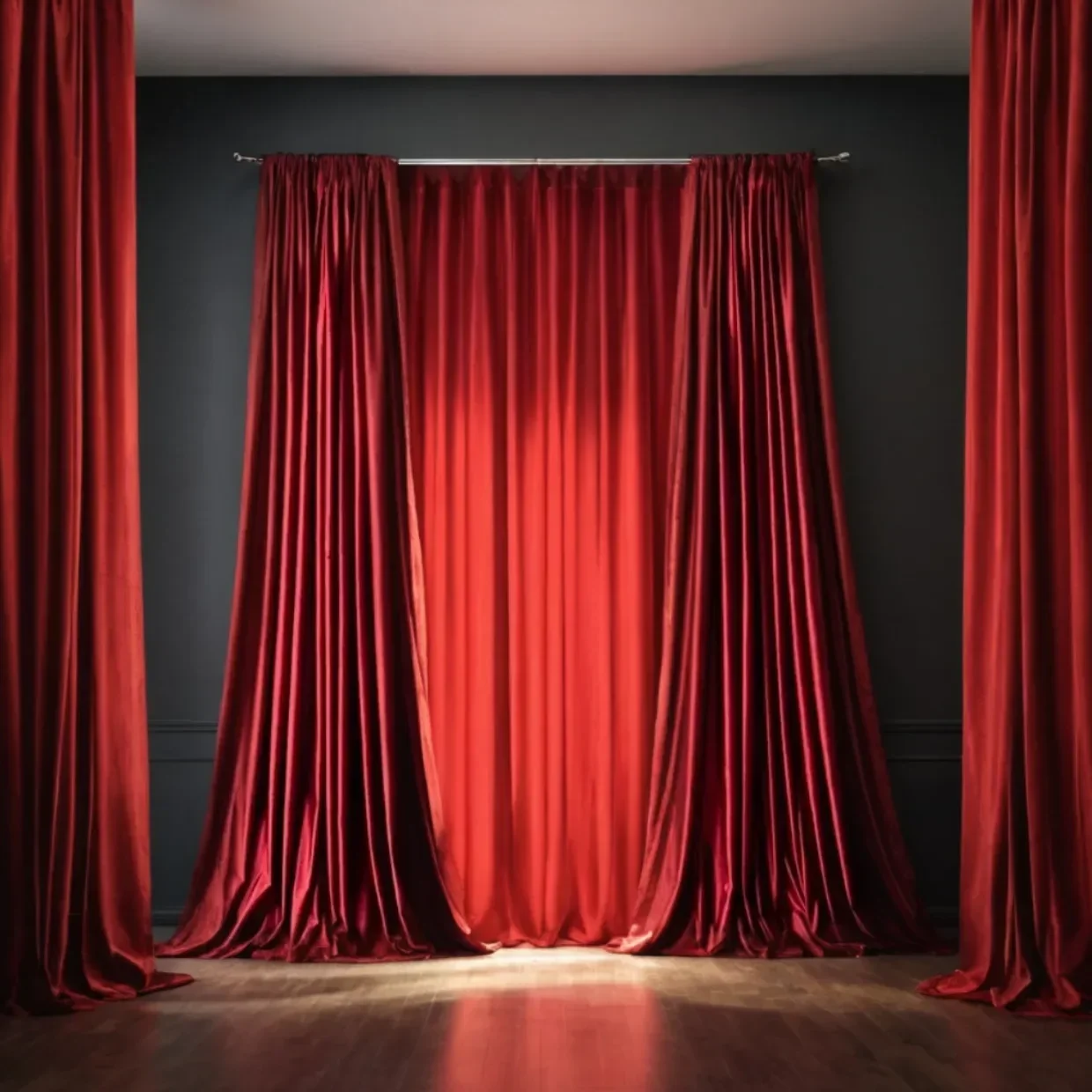 

Thickened Red Chinese Background Velvet Curtains for Living Dining Room Bedroom High Shading Light Luxury Velvet Curtain
