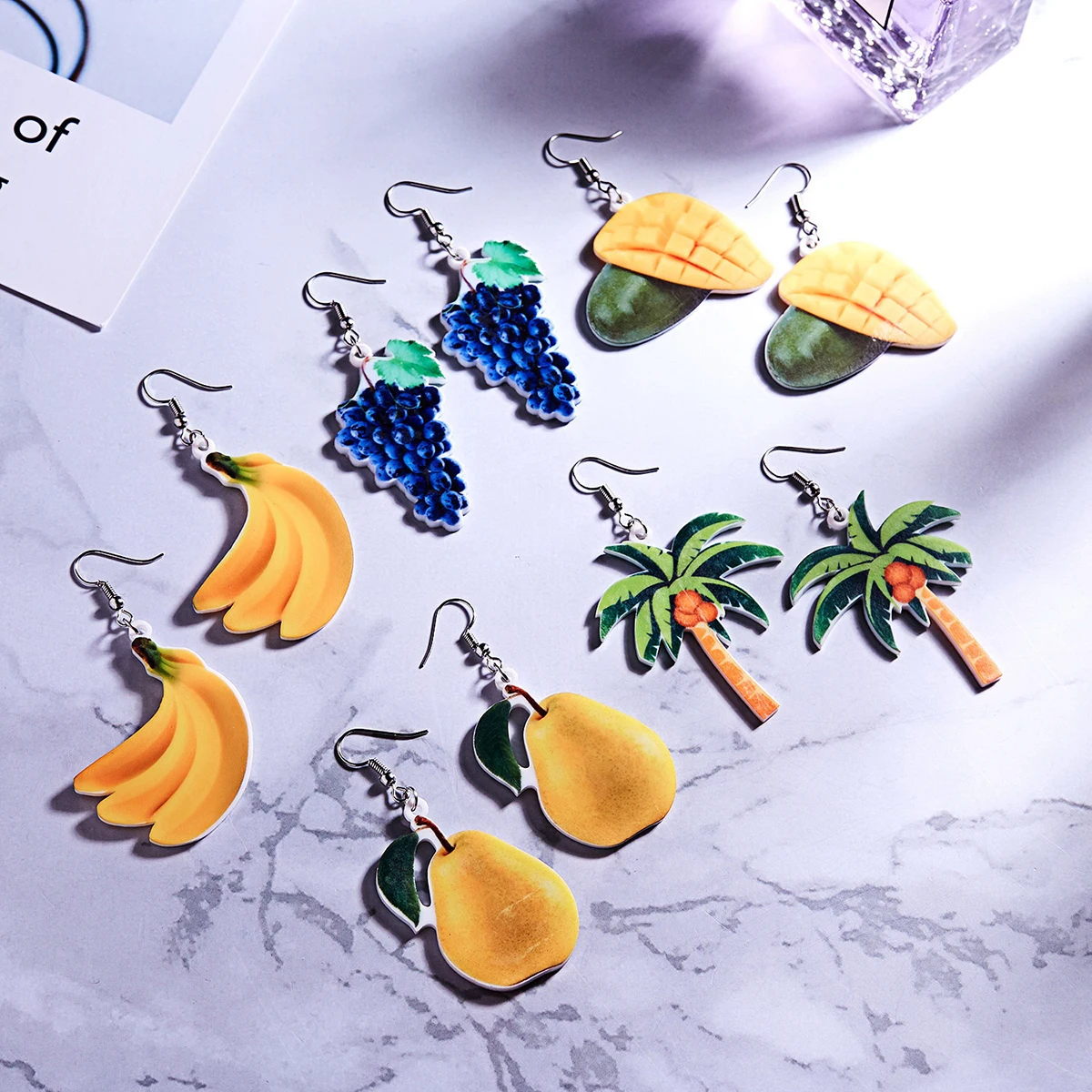 

Earrings Pear Damen Karneval Bananen Ohrringe Ohrstecker Fruit Bananenohrrimge Yellow Boho Style Ohringe Miss
