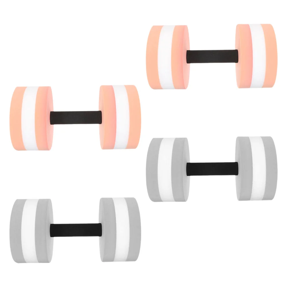 4 ชิ้นลอยน้ําอุปกรณ์ดัมเบลว่ายน้ํา Barbells สระว่ายน้ําดัมเบลสําหรับออกกําลังกายฟิตเนสอุปกรณ์