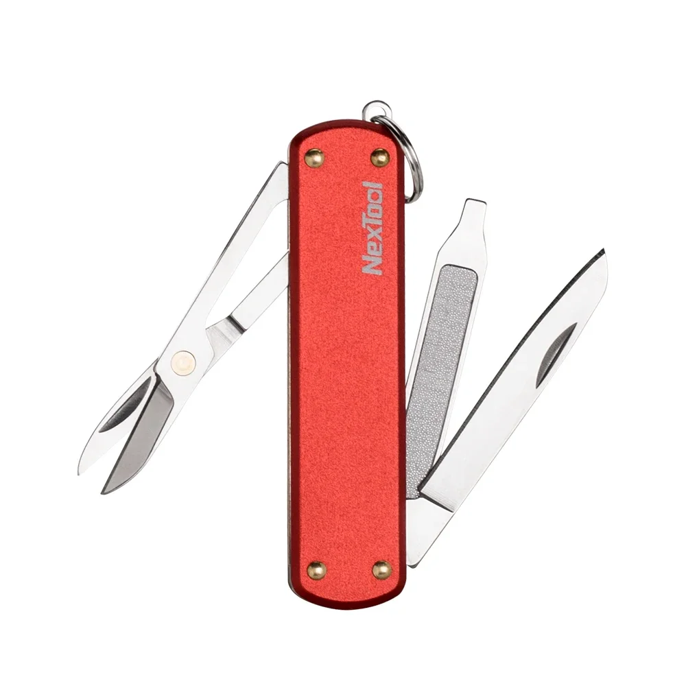 Imagem -05 - Nextool-outdoor Mini Folding Multifuncional Faca Tesoura Pequena Chave de Fenda Desembalar Faca Ferramenta Criativa Arquivo de Unhas