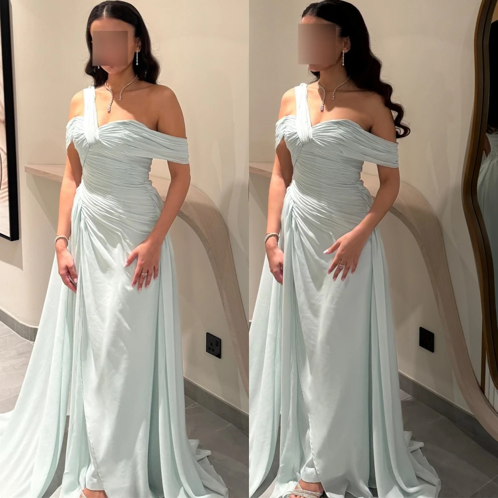 

Customized Elegant Chiffon Evening Dress Exquisite Sweetheart Prom Dresses Delicate Sweep Train Special Occasion Gowns