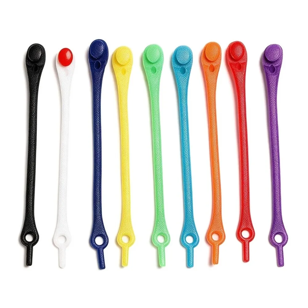 Round Elastic Silicone Shoelaces No Tie for Men and Women Universal Fit for All Sneakers Comfortable Slip-On Shoe Straps