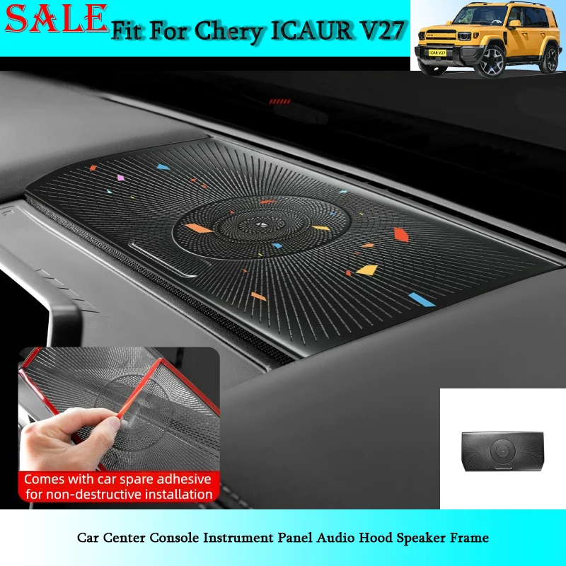 

Fit for Chery ICAR V27 2026 Car Center Console Instrument Panel Audio Hood Speaker Frame Automotive Interior Decoration Parts