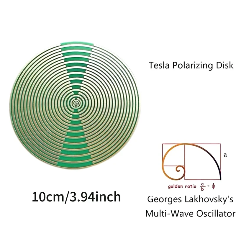 10cm/3.94inch Polarization Energy Disk MWO Optical Disk Multi-Wave Oscillator Antenna Ornaments-DT30