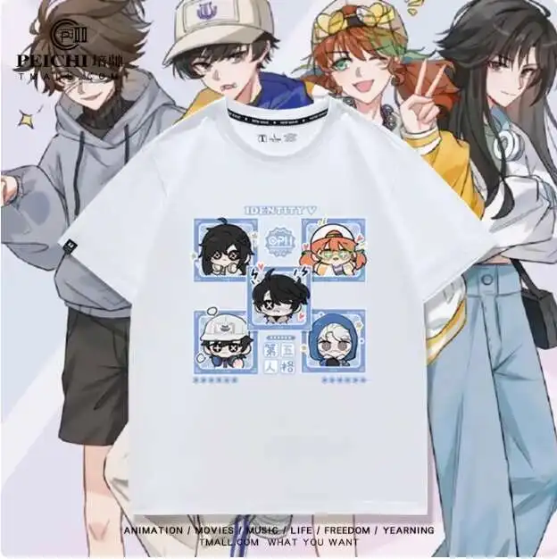 

Anime Identity Ⅴ Naib Subedar Short Sleeve T-Shirt Summer Cosplay Costume Casual Student Loose Tops anime