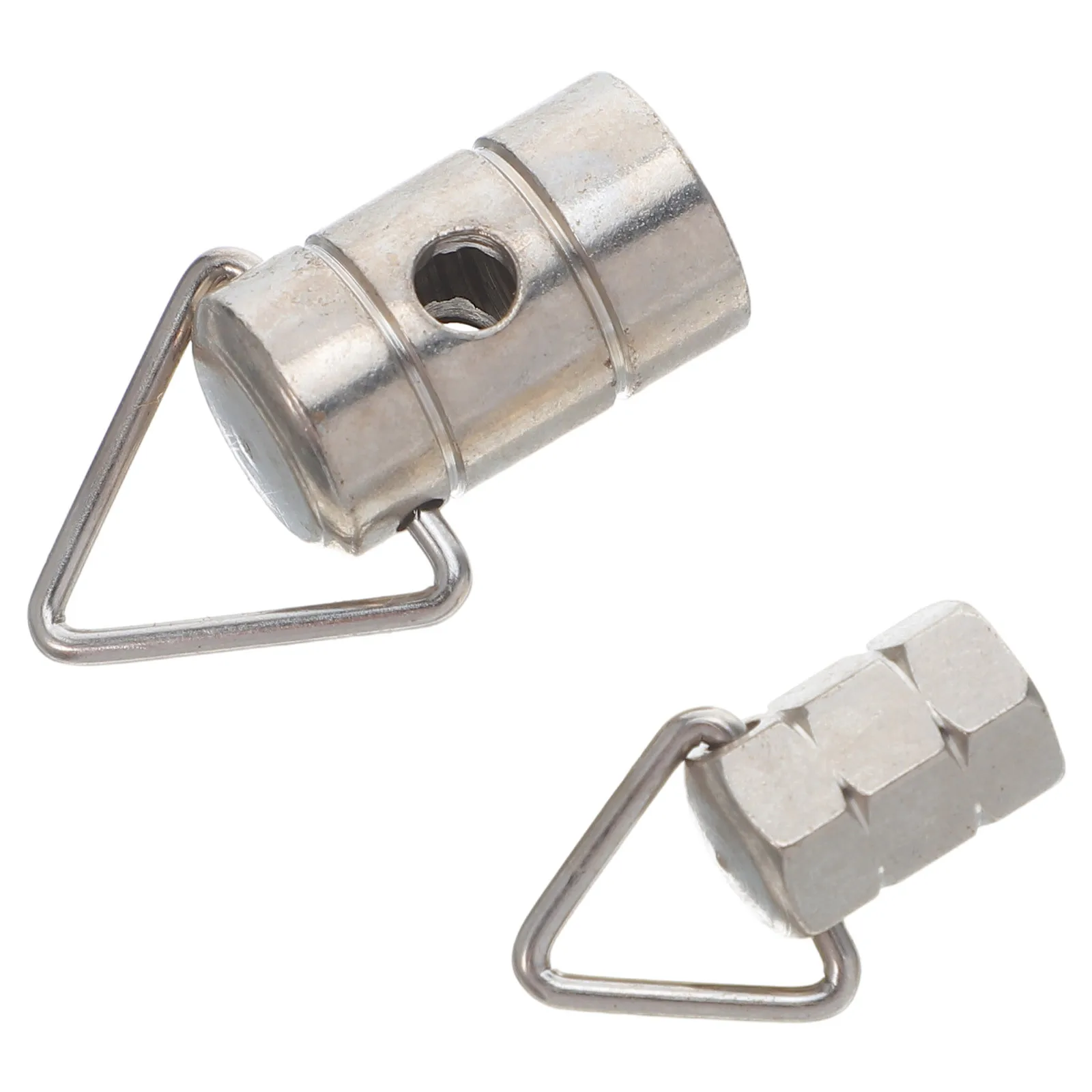 

2Pcs Banjo Strap Lock Button Metal Solid Iron Durable Secure Lock Protective Acoustic Guitar Strap Locks Silver