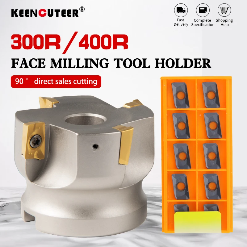 BAP 300R 50-22-5T BAP 400R 40-22-3T BAP 400R 100-32-6T Flute Face End Mill Flat Cutter +10pcs APMT1604PDER Carbide Inserts