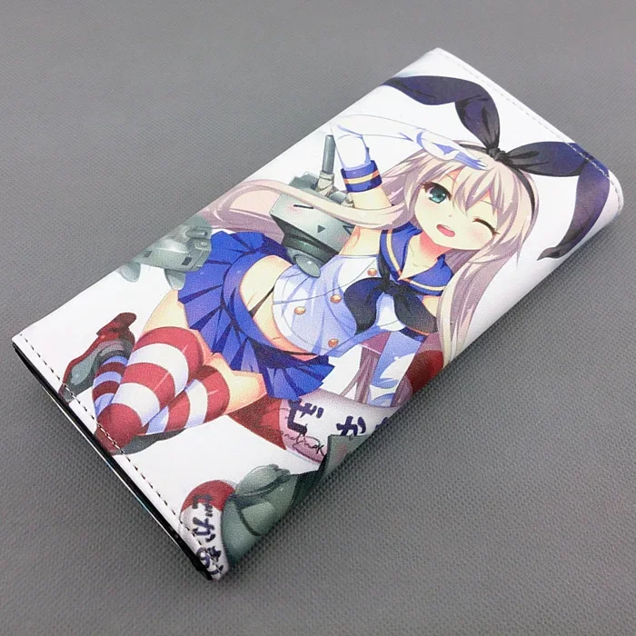 Cartoon Kantai Collection Women Wallets Shimakaze Men's Card Holders Purse