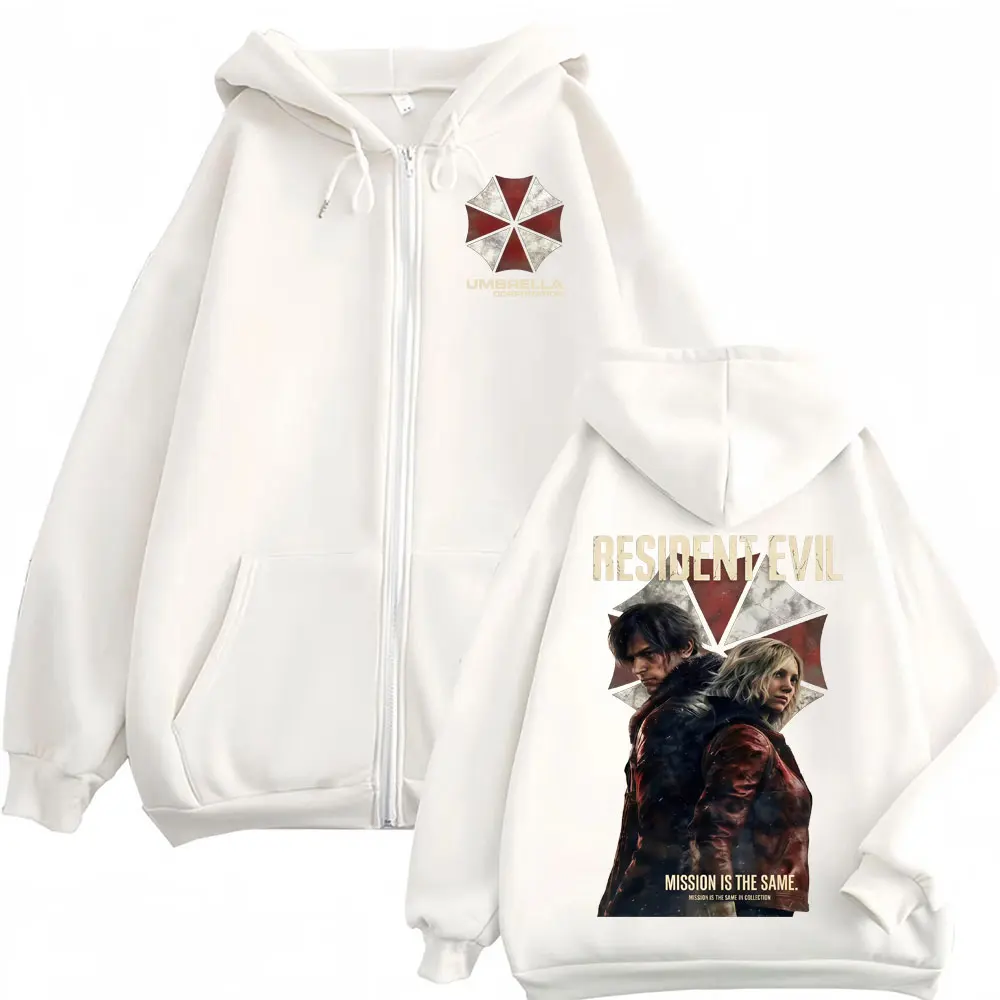 Limited Leon Kennedy Zipper Hoodies Resident Evil Requiemm Anime Jacke Sweatshirts Herren Damen Mode Klassischer Zip-Up Hoodie Mantel – Detail 7