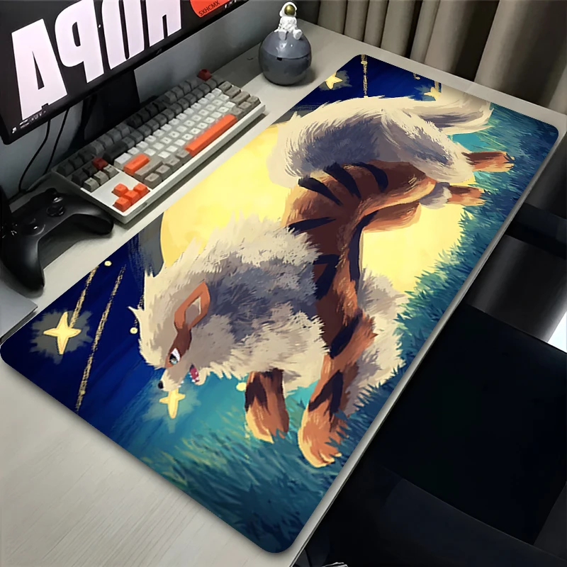 

Gaming Mouse Pad XXL Anime P-Pokemon Arcanine Mousepad Pc Keyboard Pads Computer Accessories Gamer Cabinet Non-slip Desk Mat