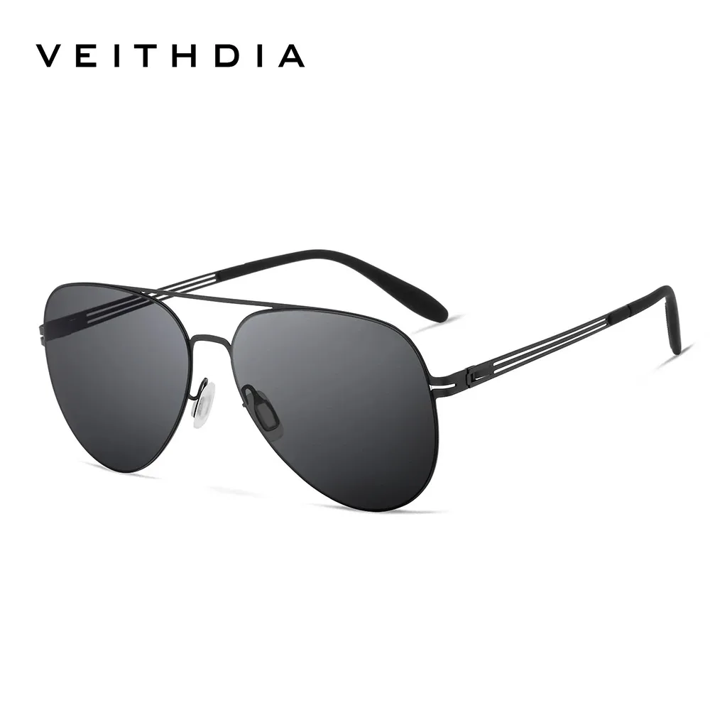 

VEITHDIA модные мужские солнцезащитные очки-пилоты с поляризационными нейлоновыми линзами UV400, спортивные очки для вождения на открытом воздухе для мужчин и женщин VFA8218