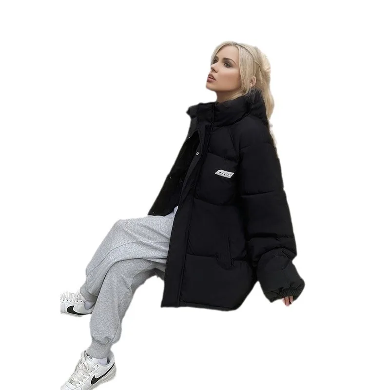 YJKDYK 2024 Winter Women\'s Jacket Female High Collar Thicken Warm Cotton Jacket Women Oversize Parkas Coats Women\'s Coat