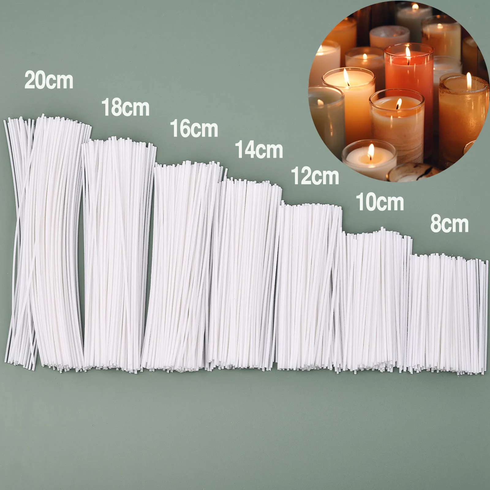 50/100Pcs Waxed Cotton Candle Wicks Set Smokeless Wax Core DIY Soy Wax Core Woven Kerosene Lamp Candles Making Supplies