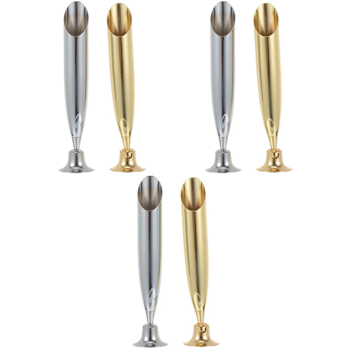3 Pack Pen Socket Fixed Ink Stand Storage Box Metal Quill-pen Holder Container Student Stylus