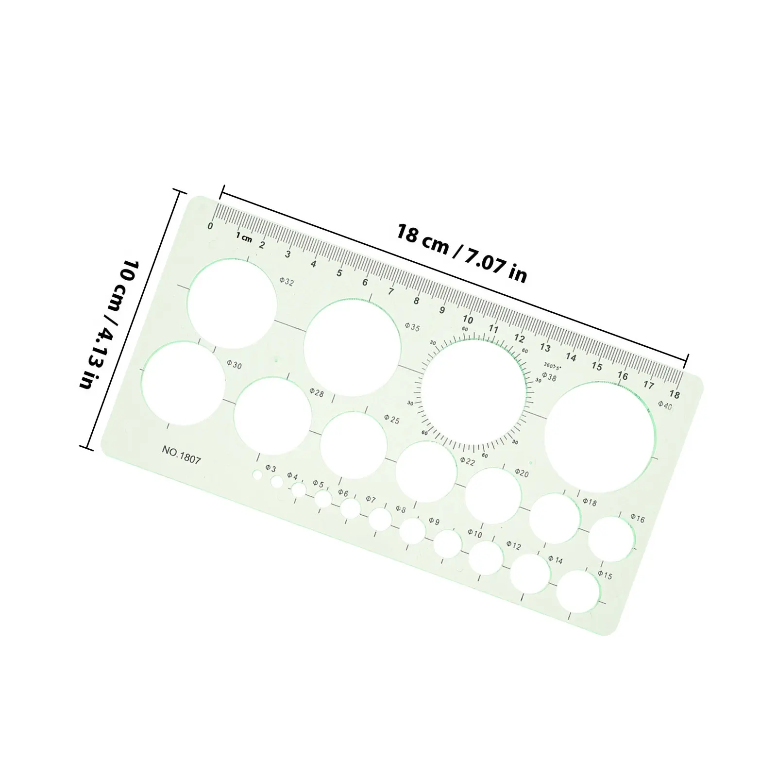 9Pcs Geometric Drawing Templates Hollow Circle Stencils Ideal for Artists Students Architects Office Measuring Supplies