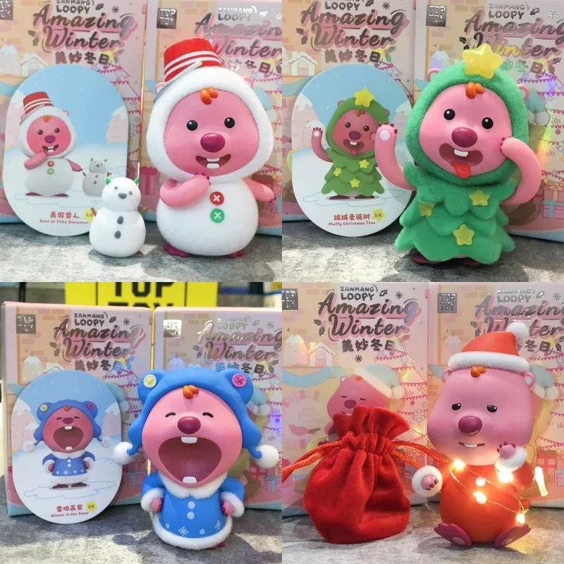 

New Toptoy Loopy Wonderful Winter Series Blind Box Toy Desktop Ornament Cute Loopy Model Collection Children'S Christmas Gifts