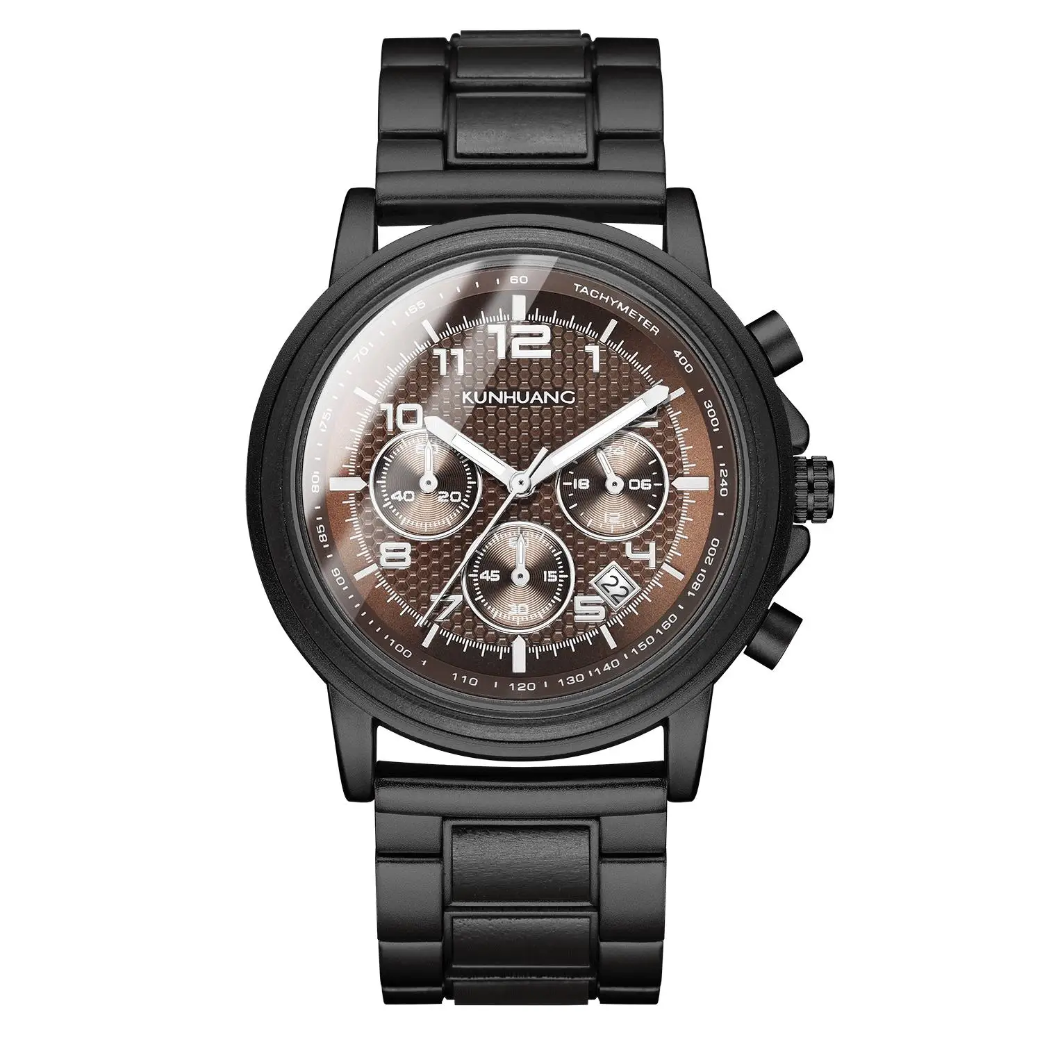 New Men's Watch Alloy Interwood Waterproof Fashion Watch Hot Selling Gift Watch