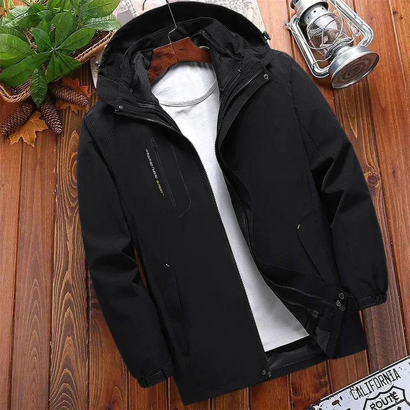 

Autumn Hoodie Jackets Men's Windproof Waterproof Warmth Fashion Trends Male Coat Versatile Outdoor Mountaineering Clothing New