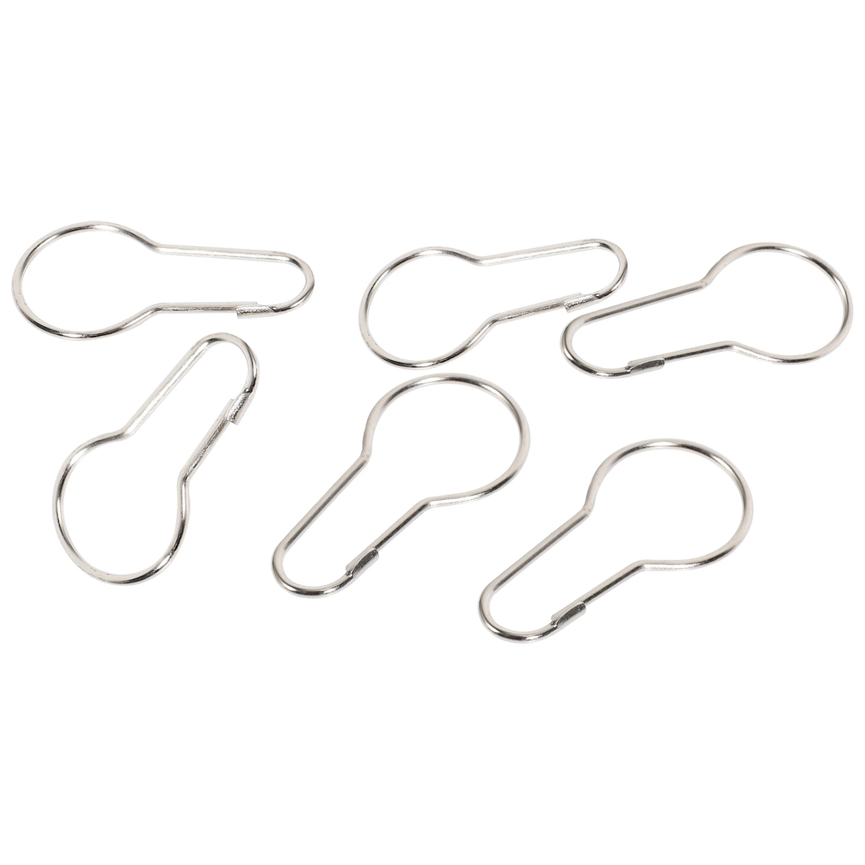 Lot of 100 iron Shower Curtain Hooks Rings Pear Clips