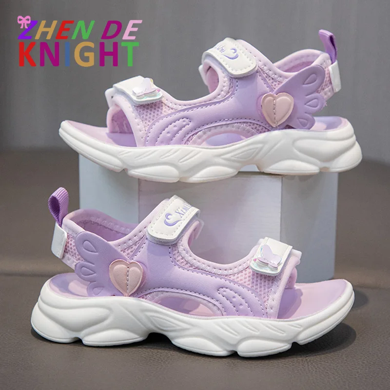 

Girls Beach Shoes Kids Sandals Open Toes Soft Sole 2025 Summer Girls Sandals Cartoon Sweet Soft Children Beach Shoes