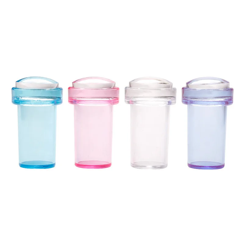 1pc French Tip Nail Stamper Set - Silicone Gel Polish Stamping Tool Kit with Scraper for DIY Manicure, Jelly Nails Design