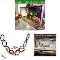 Snake Climbing Rings Toy Reptiles Exercise Chain Terrariums Accessory Training Toy For Pet Enrichment Tanks Landscape Tool B03D