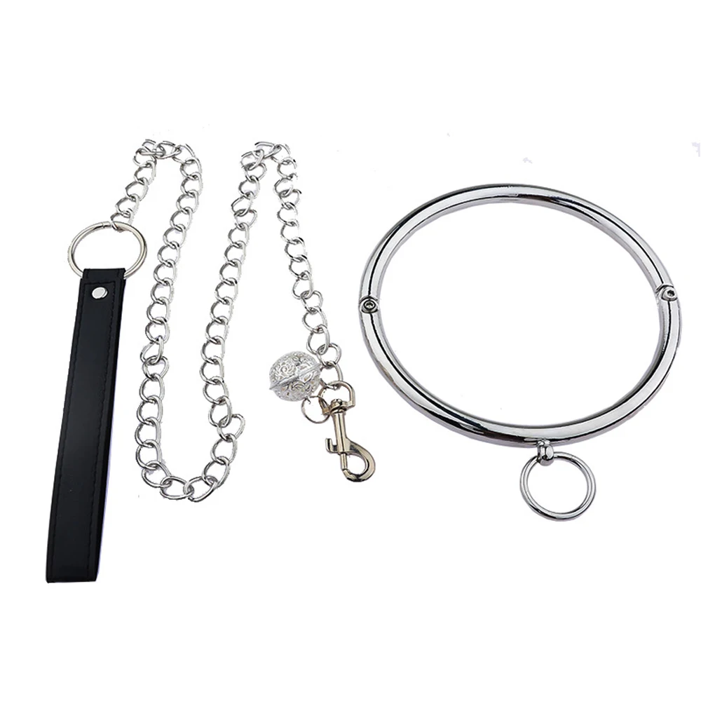 Metal Collar Neck Ring Slave BDSM Bondage Positioning Fetish SM Choker Adult Games Sex Toys For Man Woman Restraints