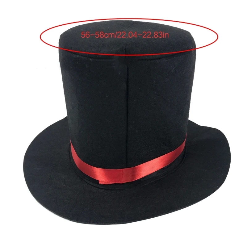 Black Top Hat Magician Top Hat Bowler Top Hat Jazz Stage Performances Carnival Fancy Dress Costume  Hat