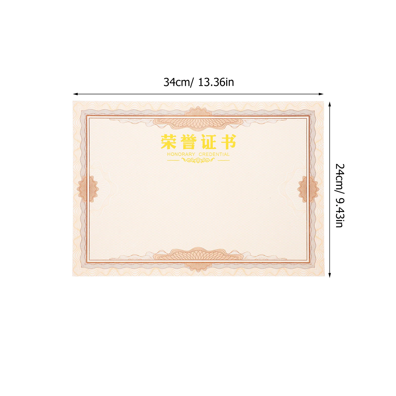 50 Stück leeres Zertifikatspapier für Auszeichnungen, Abschluss, Ehre, Diplom-Papier, Schule, Anerkennung, leere Zertifikate