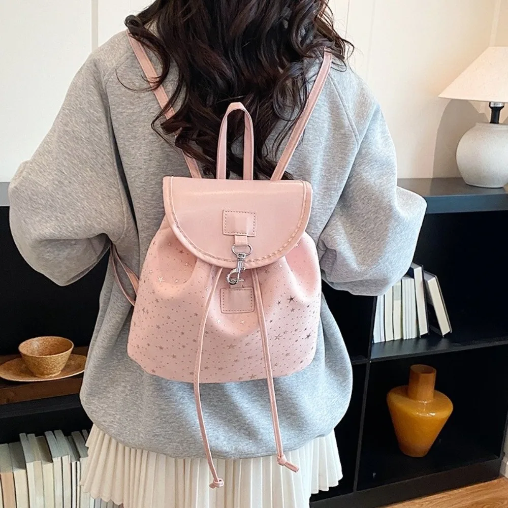 

Прочный женский рюкзак Y2k, большая вместительная сумка через плечо со звездами, легкий дорожный рюкзак, школьные сумки