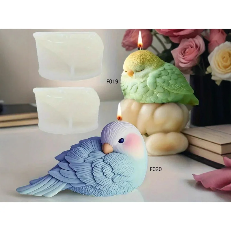 

2PCS Parrot Silicone Mold for DIY Scented Candles, Mousse Cake, Plaster & Resin Crafts
