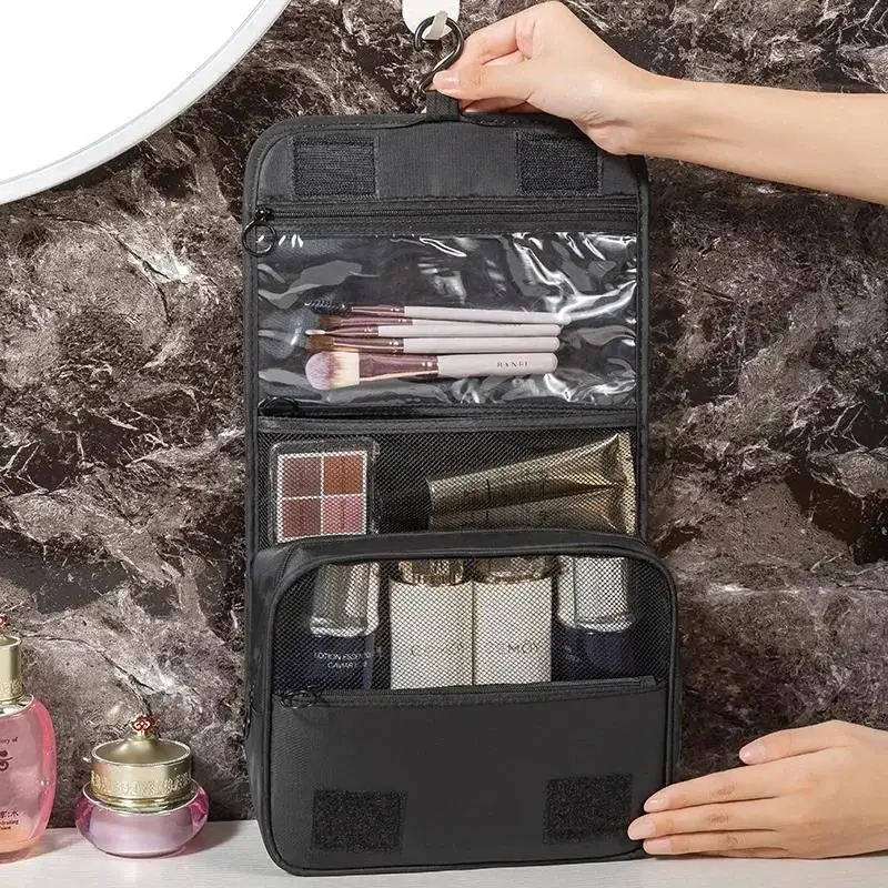 

Multi functional Travel Hanging Makeup Bag Large Capacity Portable Hand-held Storage Wash Bag Waterproof Cosmetic Organization