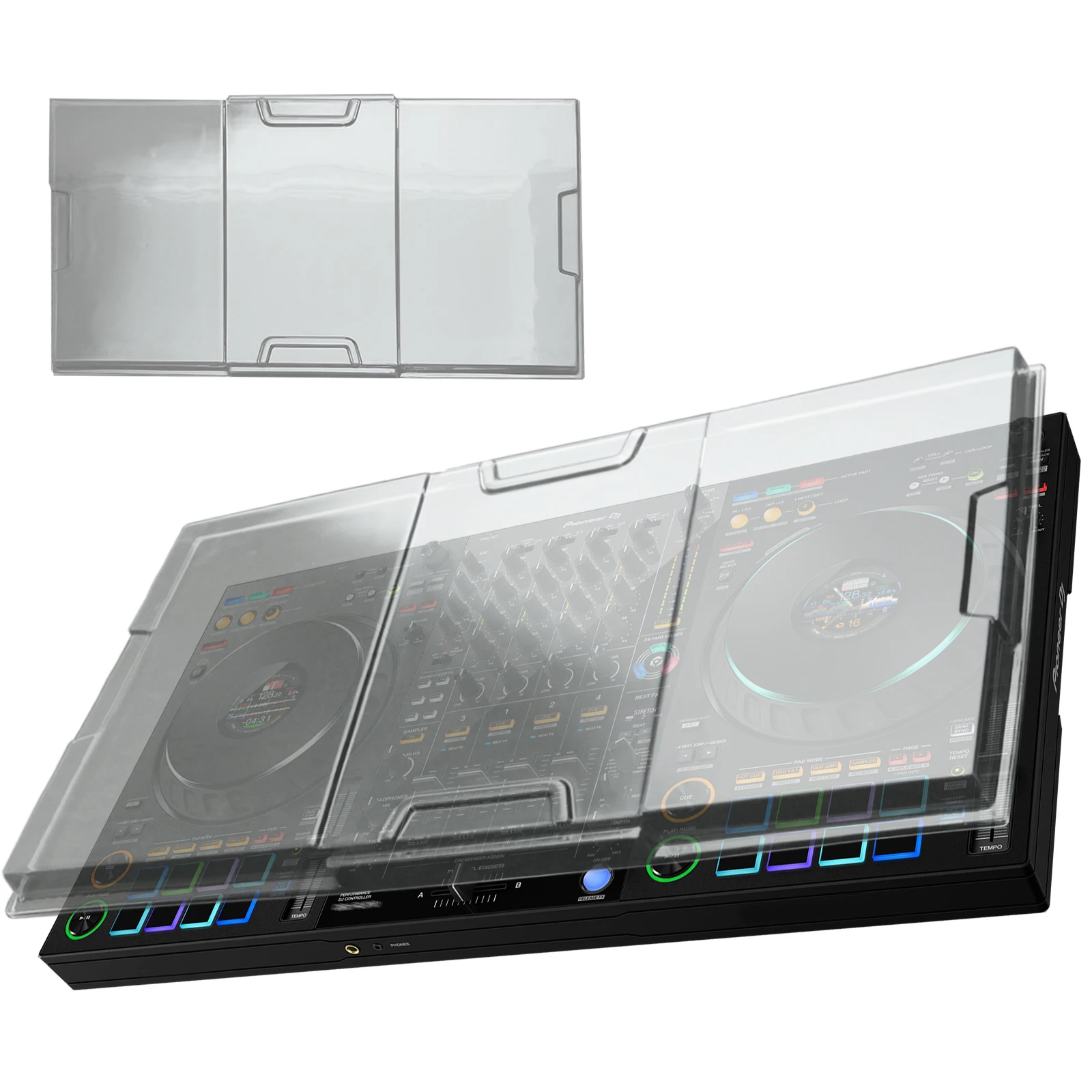 Clear Polycarbonate Dust Cover for Pioneer DJ DDJ-FLX10, Transparent Protective Hard Cover