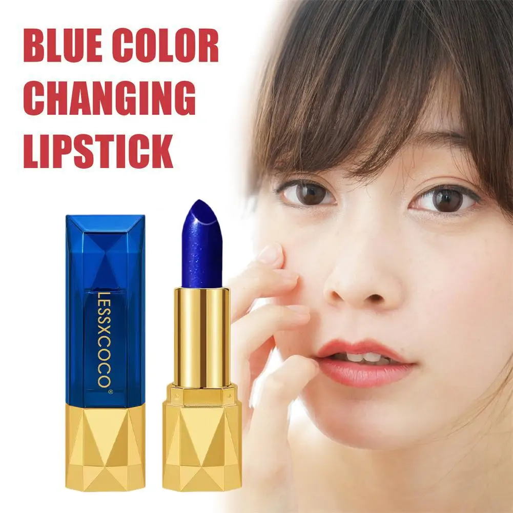 Blue Rose Color-changing Lip Magic Temperature Changing Lip Moisturizing Gloss Long And Stain Blue Colors Pink Into Changed M4l2