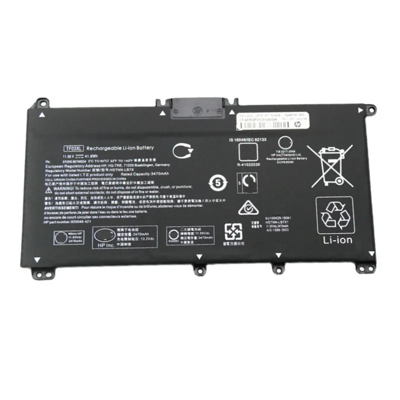 

TF03XL Laptop Battery for HP Pavilion 15-CC 14-bf048TX 14-ce0027TX TPN-C131/Q188/Q189/Q191 HSTNN-LB7X HSTNN-IB7Y 11.55V 41.9Wh