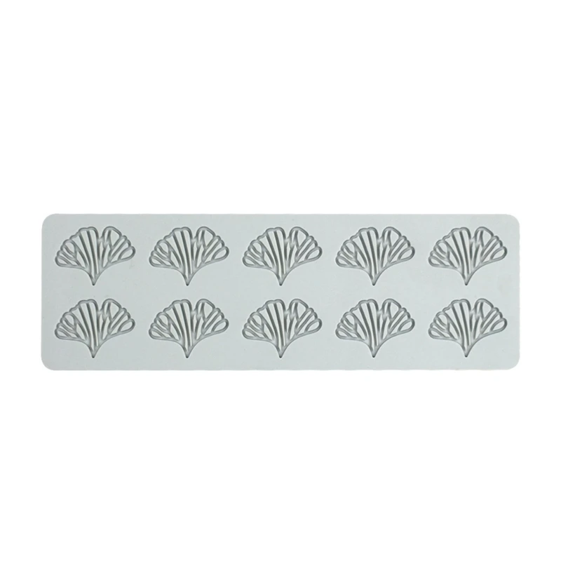 10 Cavity Hollow Ginkgo Leaf Lace Mat Fondant Embosser Baking Decoration Mold Cake Fondant Silicone Mould Easy to Use