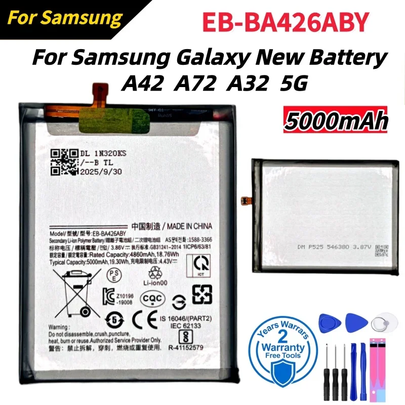 EB-BA426ABY 5000mAh High Quality Replacement Battery For Samsung Galaxy A42 A72 A32 5G Mobile Phone+Tools