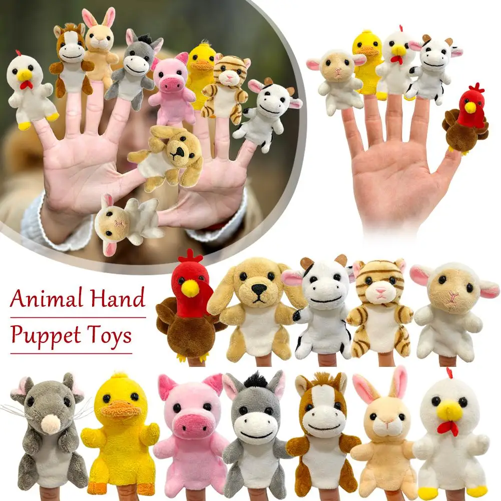 Soft Plush Animal Finger Puppets Toys, Interactive Role-playing And Storytelling Prop For Kids Turkey Finger Puppet Toys G9t9