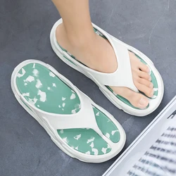 Summer wearing flip flops for outdoor sports, beach thickening, clip on sandals, personalized casual slippers