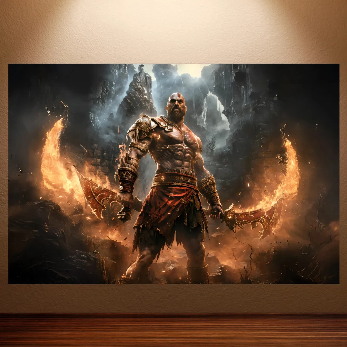 God of War Poster The Graffiti God Kratos The Nightwatcher Games Poster Canvas Painting Game Room Wall Decor Wall Art Stickers