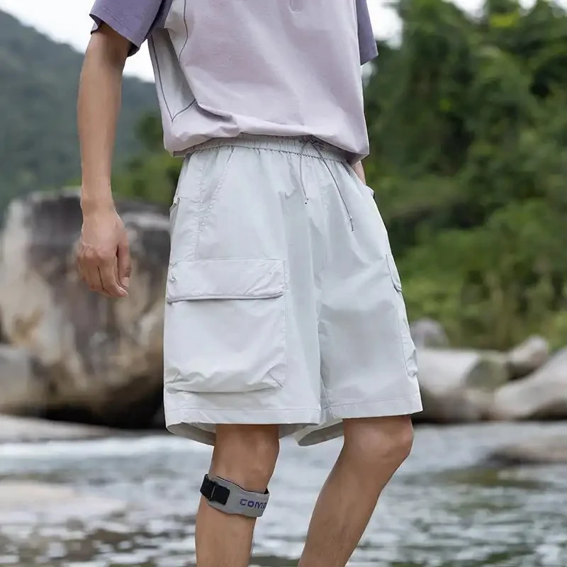 

Новые летние мужские спортивные шорты 2026 года в американском стиле, свободные повседневные брюки-карго длиной до колена для активного отдыха