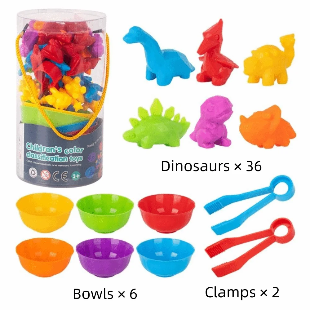 لعبة العد المطاطية الناعمة بألوان قوس قزح على شكل الدب والأشكال الديناصورات متعددة الألوان لعبة سيارة المرور الحيوانية لعبة مطابقة التعليم المبكر